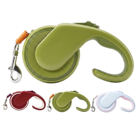 VOLIVO Retractable Dog Leash, 16ft Tape Pet Walking Leash with Anti-slip Handle for Small Medium Dog Cat, Green