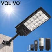 VOLIVO Solar Street Lights 216 LEDs, 6500K Highlight Solar Light with Remote Control, Motion Sensor Dusk to Dawn, IP65 Waterproof Flood Light for Patio, Parking Lot, Yard