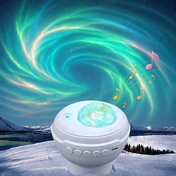 VOLIVO Color Changing Aurora LED Projector with Bluetooth Speaker, Starry Night Light with Remote Control for Kids Room Decor