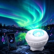 VOLIVO Color Changing Aurora LED Projector with Bluetooth Speaker, Usb Night Light Projector with Remote Control for Home Ceiling Decor
