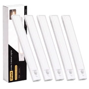 VOLIVO Warm Light Under Cabinet Lighting, USB Rechargeable Closet Lighting with Motion Sensor and Magnetic Strip for Wardrobe & Kitchen, Wireless Lighting, 5?Pack