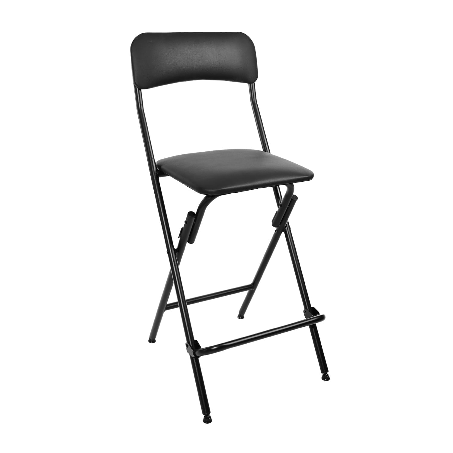 VOLIX 38'' Vinyl-Padded Folding Chair Counter Height Stool Chair