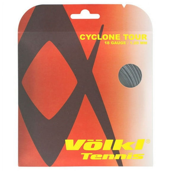 VOLKL Cyclone Tour | Tennis Racquet String | Spin & Control | Ten-sided co-polymer (Anthracite, 18, Set)