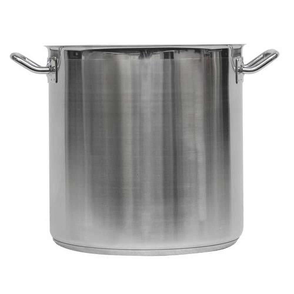 Newell 10 qt Stock Pot 18/10 Stainless Steel Super Double Capsulated Bottom w/Glass Lid