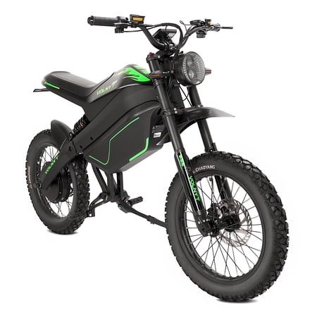 VOLNYT 17" Electric Dirt Bike for Adult,48V 3000W 38.4AH Samsung lithium battery,Men's Road Mountain Moped Ebike BLACK