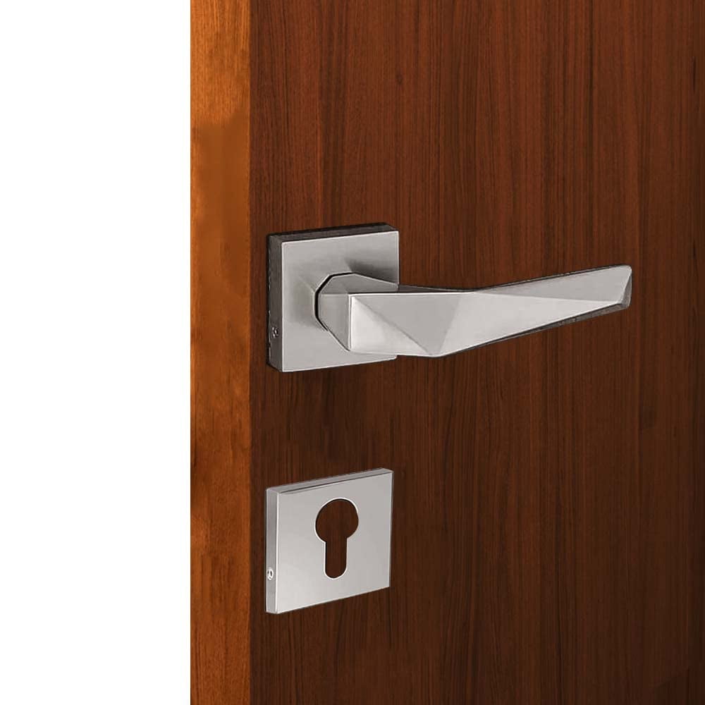 VOLO Luxury Series Mortise Bathroom Door Handle Set 1 Pair Color Satin ONLY Handle Pair Without ...
