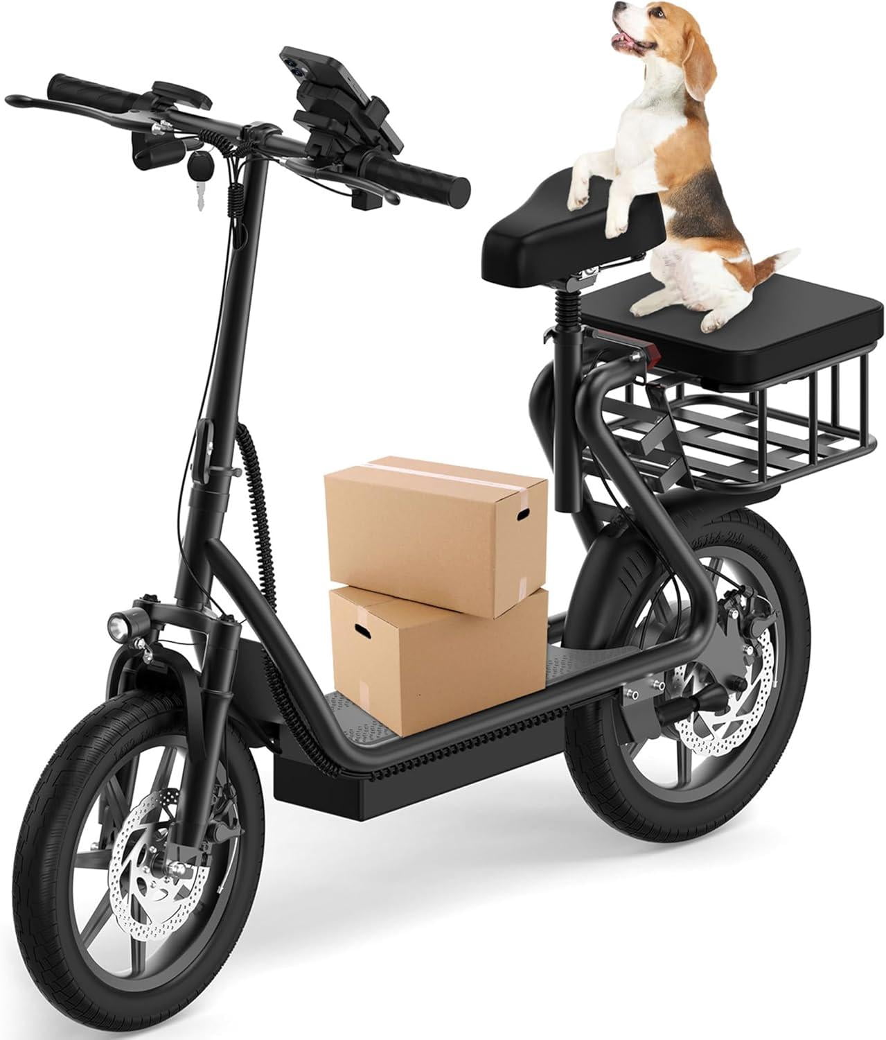 VOLPAM Electric Scooter For Adults - 350W Motor, 19 MPH, 21-Mile Range, 8.5" Solid Tires, Foldable, Smart App Control