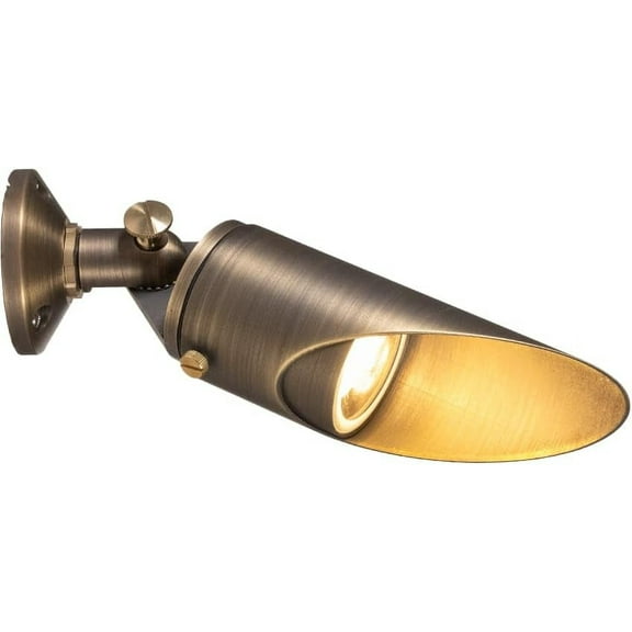 VOLT 12V Cast Brass Outdoor Downlight (Bronze) with 5W 2700K Warm White MR16 LED Bulb & Surface Mount for Low Voltage Landscape Lighting & Moonlighting of Yard, Lawn, Patio or Driveway