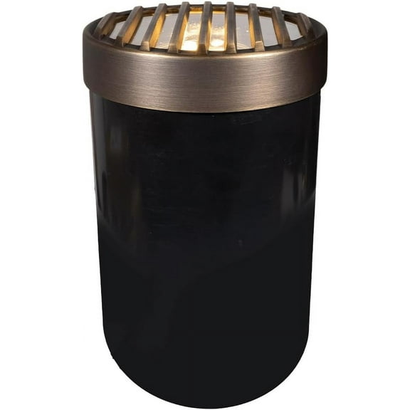 VOLT 12V Drive-Over Rated PAR36 In-Ground Outdoor Well Light with Cast Brass Grate (Bronze) for Low Voltage Landscape Lighting in Driveway, Yard, Lawn, Turf, Mulch, Garden, Flower Bed or Hardscape