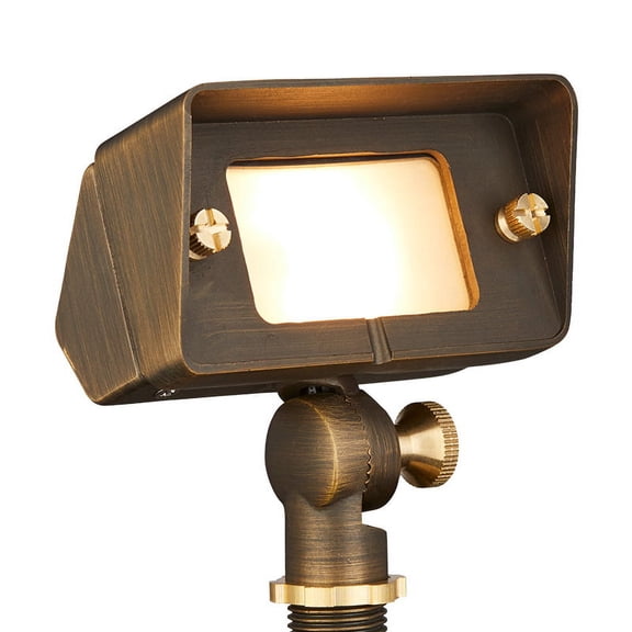 VOLT Gentle Splash Cast Brass 12V Flood Light & Wall Wash with LED Bulb