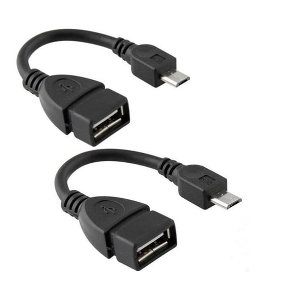 VOLT PLUS TECH Micro USB OTG Compatible with your Keyboard Game ontroller, SD, TF card reader Direct On The Go Connection Controller Cord Kit and 4 inch Cable Adapter! (2 Pack)