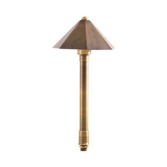 VOLT Parasol 12V Brass Mini Path Light (16" Tall)