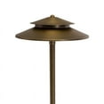 thumbnail image 1 of VOLT Stratum 12V Brass 2-Tier Path Light (12" Shade, 25" Tall) with Bulb, 1 of 3