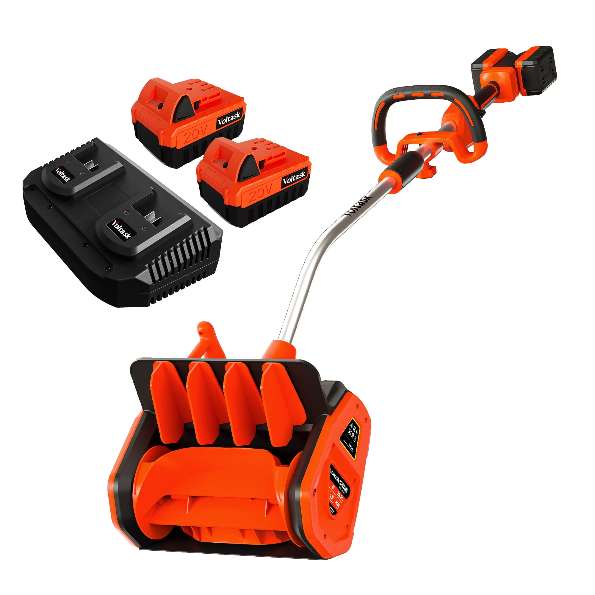 VOLTASK 40V 13Inch Cordless Snow Shovel with Directional Chute, 2