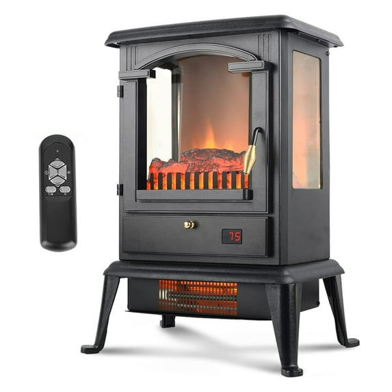 Open Box VOLTORB Freestanding Electric Fireplace Heater Stove w/Remote Control