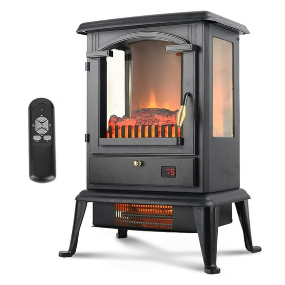 VOLTORB Freestanding Electric Fireplace Heater Stove with Remote Control