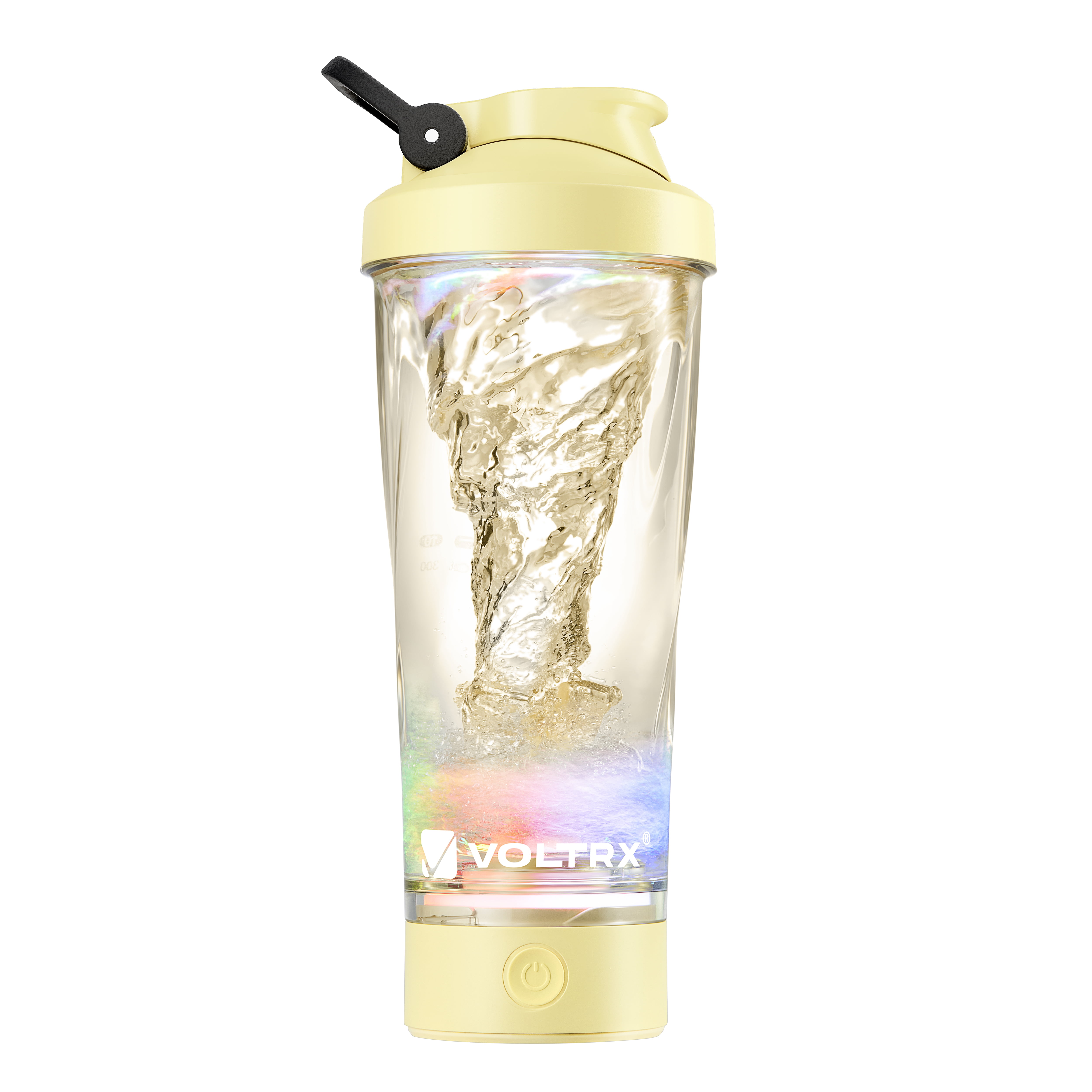 VOLTRX Electric Shaker Bottle - VortexBoost Portable USB C Rechargeable Protein Shake Mixer, Shaker Cups for Protein Shakes, BPA Free, Waterproof, Colored Light Base, 24 oz
