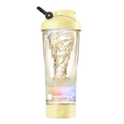 VOLTRX Electric Shaker Bottle - VortexBoost Portable USB C Rechargeable Protein Shake Mixer, Shaker Cups for Protein Shakes, BPA Free, Waterproof, Colored Light Base, 24 oz