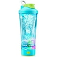 thumbnail image 1 of VOLTRX Electric Shaker Bottle – VortexBoost portable USB‑C rechargeable mixer for protein & meal replacement shakes. BPA‑free, waterproof, colored light base, Cyan, 24oz., 1 of 9