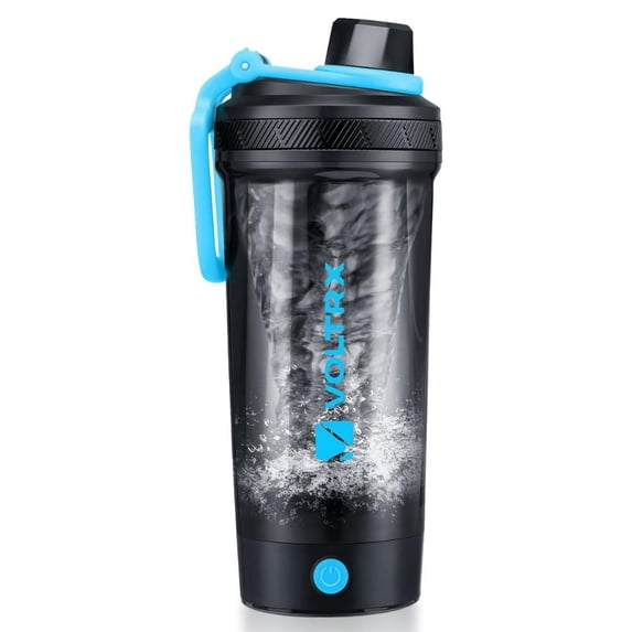 VOLTRX Gallium USB-C Rechargeable Electric Protein Shaker Bottle Blender Mixer Cup BPA-Free Tritan 24oz - Blue