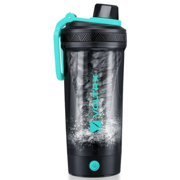 VOLTRX Gallium Electric Protein Blender Shaker Bottle USB Rechargeable Mixer Cup for Shakes BPA Free Tritan 24oz - Mint