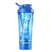 VOLTRX Premium Electric Protein Shaker Bottle, Made with Tritan - BPA Free - 24 oz Vortex Portable Mixer Cup/USB Rechargeable Shaker Cups for Protein Shakes Blue