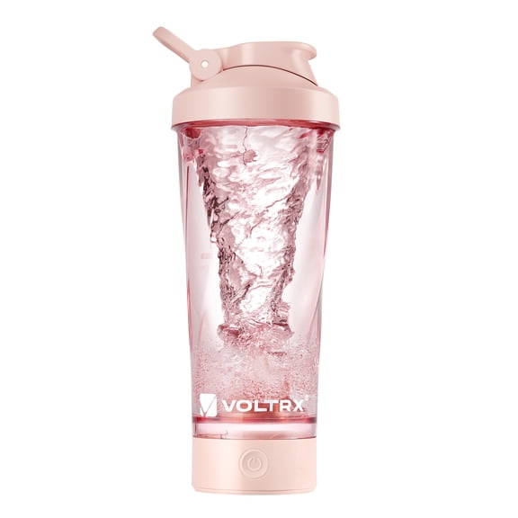VOLTRX Premium Electric Protein Shaker Bottle, Made with Tritan - BPA Free - 24 oz Vortex Portable Mixer Cup/USB Rechargeable Shaker Cups for Protein Shakes (Pink)