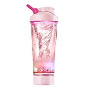 VOLTRX Electric Shaker Bottle - VortexBoost Portable USB C Rechargeable Protein Shake Mixer, Shaker Cups for Protein Shakes, BPA Free, Waterproof, Colored Light Base, 24 oz
