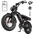 thumbnail image 1 of VOLTVOGUE VV-16 Adult Electric Bike, 16" Fat Tire Ebike, 48V 15.6Ah 748Wh Lithium Battery, 750W Motor, Full Suspension All-Terrain E-Bike with App Control, Recommended Age 16+ UL2849, 1 of 8