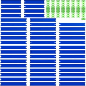 VOLTWAYZ Straight Track Pieces Compatible with Hot Wheels - 52-Piece XL Expansion Pack for 1:64 Scale Racing (50 Feet Total) - Blue Straight Tracks + 65 Connectors