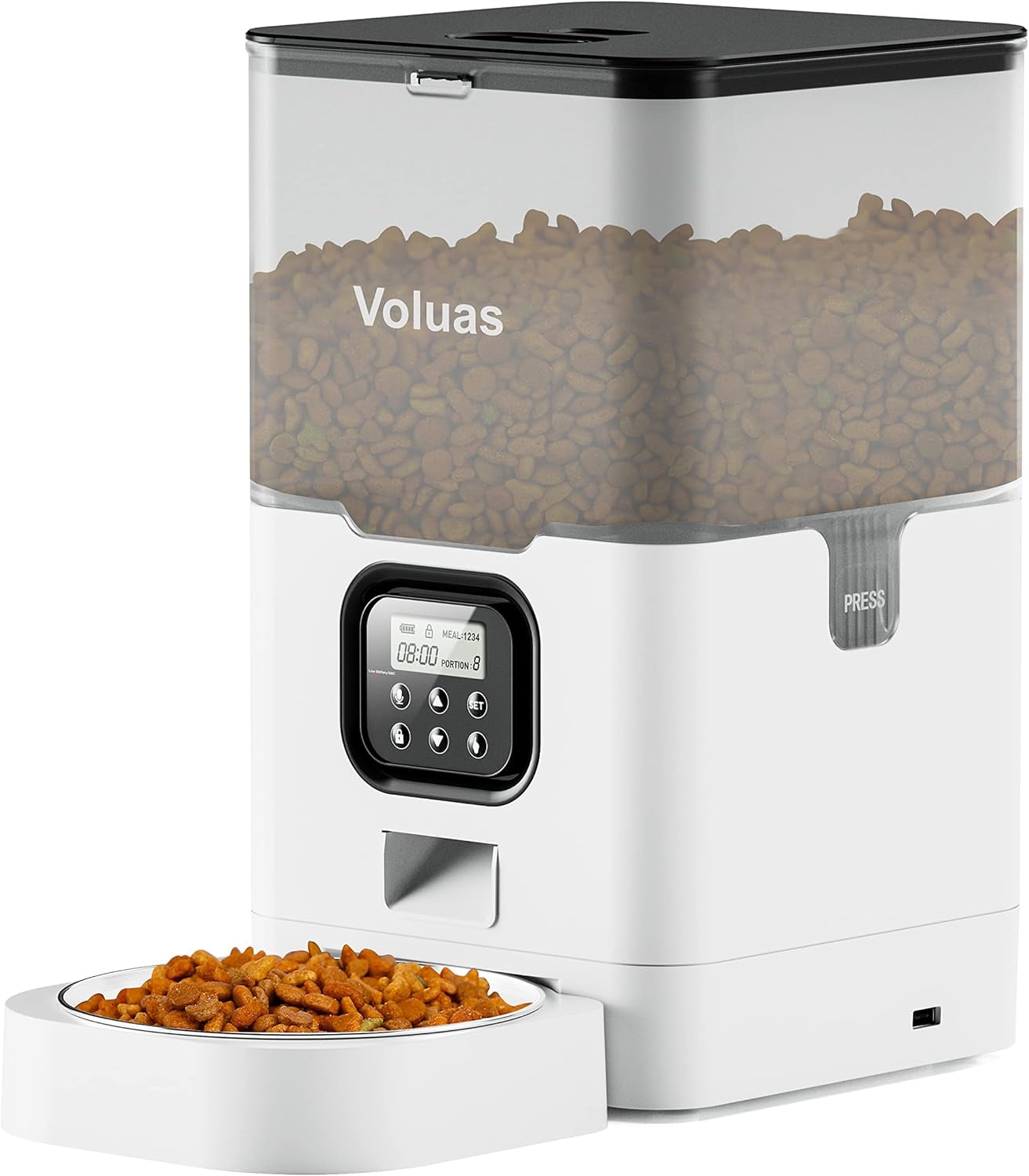 VOLUAS Automatic Cat Feeders Timed Pet Feeder for Cats and Dogs with
