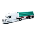 thumbnail image 1 of NewRay Flatbed With Long Pipe Truck, Medium, White, Green, 1 of 2