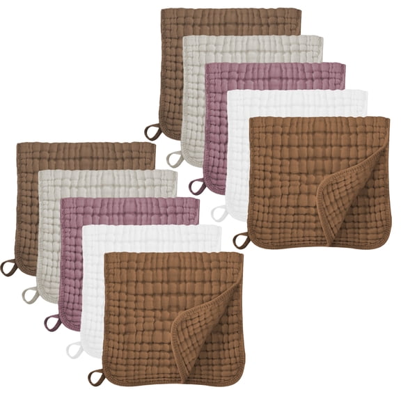 VOMARHUG Muslin Burp Cloths for Baby,100% Cotton Burping Cloths for Boys Girls,Large 20''X10'' Extra Soft and Absorbent 10 Pack