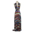 thumbnail image 1 of VON VONNI Women's Royal Brown Stripe Transformer Dress Long One Size VVL101, 1 of 2