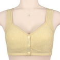 thumbnail image 1 of VONCOS Bras for Women Full Figure Plus Size Push-Up Comfortable Everyday Bra Wirelfree Bras Tops Underwear Yellow Size 48, 1 of 3