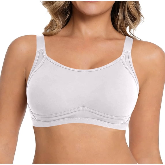 VONCOS Everyday Comfort Bra Seamless Wireless for Women, Wirefree Lounge & Light Support Yoga Sleep Bra, Light Blue (M-XXL),Size 2XL