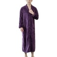 thumbnail image 1 of VONCOS Robes for Women- Zipper Thicken Bathrobes Sleepwear Pajamas Gift for Women Purple Size L, 1 of 1