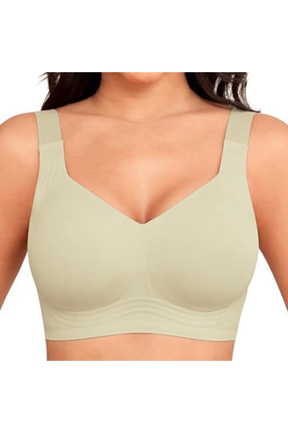 Wire Free Seamless Bra for Women Comfort Bralette Sleep Lounge Yoga Bra Light Support Tank Bra, Green,Size 3XL