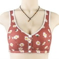 thumbnail image 1 of VONCOS Women Push-Up Bra- Vest Solid Color Wirelfree Bras Underwear Coffee Size S, 1 of 4
