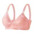 thumbnail image 1 of VONCOS Women Push-Up Bra- Wirelfree Bras Comfortable Breathable Solid Color Underwear Pink Size L, 1 of 4