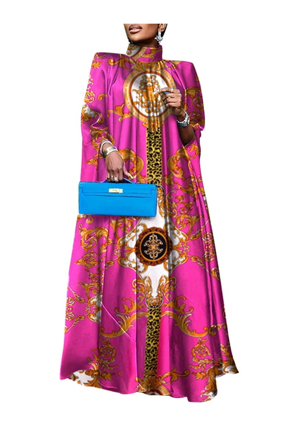 Polyester Sleeveless Printing Full-Length A-Line Dresses Women