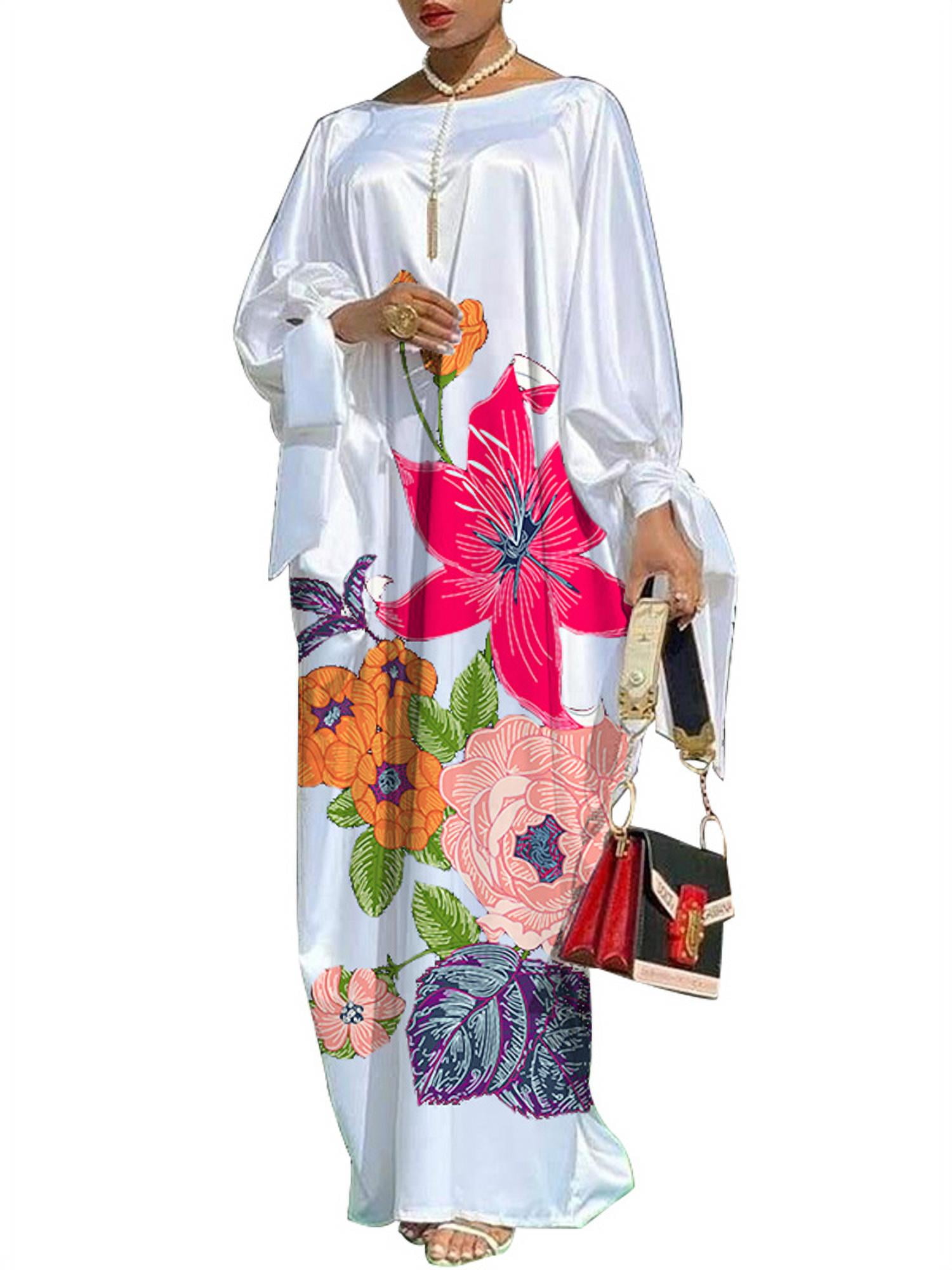 VONDA Women's Long Sleeve Floral Printed Elegant Party Evening Maxi