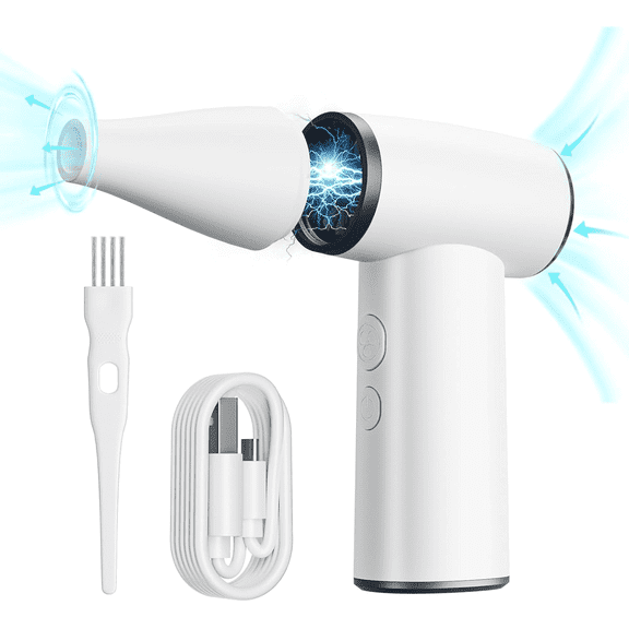 VONGEM Compressed Air Duster, Replaces Air Cans, Turbo Blower ,Lightweight Hand-Held Leaf Turbo Blower ,100000 RPM Dust Cleaner Mini Blower for Computer Keyboard