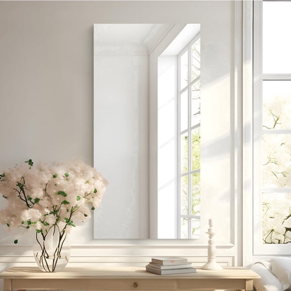 VONIGEE Frameless Bathroom Mirror, 24"x48" Rectangle, Polished Edge 3mm Tempered Glass