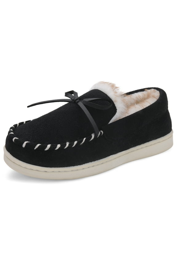 Boys Girls Moccasins Slippers Memory Foam House Shoes Big Kids