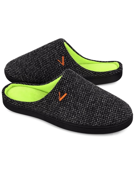 Men's Cozy Slippers Two-Tone Indoor Outdoor House Shoes