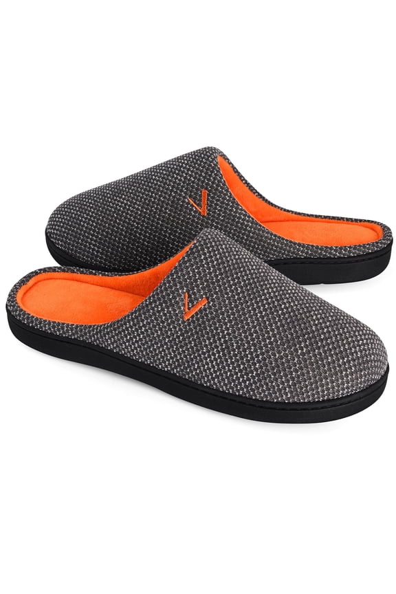 Men's Cozy Slippers Two-Tone Indoor Outdoor House Shoes