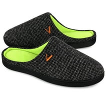 VONMAY Men's Cozy Slippers Two-Tone Indoor Outdoor House Shoes