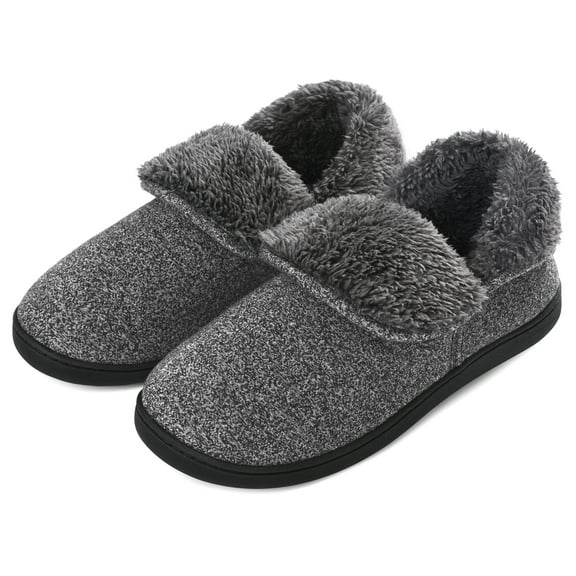 VONMAY Men's Fuzzy Slippers Boots Memory Foam Booties Comfy House Shoes Indoor Outdoor