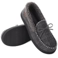 thumbnail image 1 of VONMAY Men's Moccasin Slippers Fuzzy House Shoes with Whipstitch Indoor Outdoor, 1 of 7